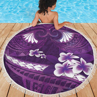 Purple Polynesia Beach Blanket Tribal Pattern Tropical Frangipani LT14 - Polynesian Pride