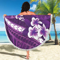 Purple Polynesia Beach Blanket Tribal Pattern Tropical Frangipani LT14 - Polynesian Pride