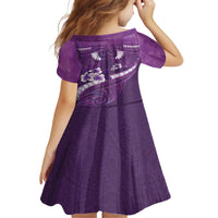 Purple Polynesia Family Matching Puletasi and Hawaiian Shirt Tribal Pattern Tropical Frangipani LT14 - Polynesian Pride