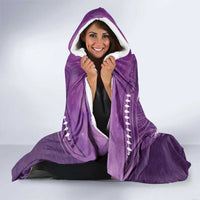 Purple Polynesia Hooded Blanket Tribal Pattern Tropical Frangipani LT14 - Polynesian Pride