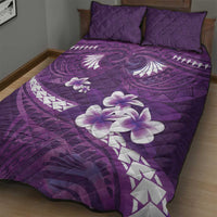 Purple Polynesia Quilt Bed Set Tribal Pattern Tropical Frangipani LT14 - Polynesian Pride