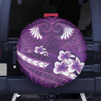 Purple Polynesia Spare Tire Cover Tribal Pattern Tropical Frangipani LT14 - Polynesian Pride
