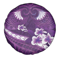 Purple Polynesia Spare Tire Cover Tribal Pattern Tropical Frangipani LT14 - Polynesian Pride