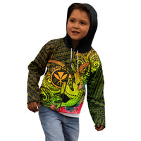 Hawaii Kid Hoodie Kanaka Map With Polynesian Shark Tattoo Reggae Unique LT14 - Polynesian Pride
