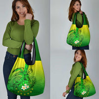 Kia Orana Cook Islands Grocery Bag Kuki Airani Tattoo Pattern With Sea Turtle LT14 - Polynesian Pride