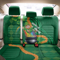 St Patrick's Day Hawaii Back Car Seat Cover Hauoli Maoli Funny Shaka Leprechaun LT14 - Polynesian Pride