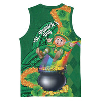 St Patrick's Day Hawaii Basketball Jersey Hauoli Maoli Funny Shaka Leprechaun LT14 - Polynesian Pride