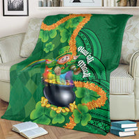 St Patrick's Day Hawaii Blanket Hauoli Maoli Funny Shaka Leprechaun LT14 - Polynesian Pride