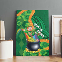 St Patrick's Day Hawaii Canvas Wall Art Hauoli Maoli Funny Shaka Leprechaun LT14 - Polynesian Pride