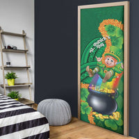 St Patrick's Day Hawaii Door Cover Hauoli Maoli Funny Shaka Leprechaun LT14 - Polynesian Pride