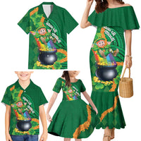 St Patrick's Day Hawaii Family Matching Mermaid Dress and Hawaiian Shirt Hauoli Maoli Funny Shaka Leprechaun