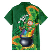 St Patrick's Day Hawaii Family Matching Off The Shoulder Long Sleeve Dress and Hawaiian Shirt Hauoli Maoli Funny Shaka Leprechaun