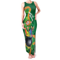 St Patrick's Day Hawaii Family Matching Tank Maxi Dress and Hawaiian Shirt Hauoli Maoli Funny Shaka Leprechaun