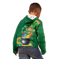 St Patrick's Day Hawaii Kid Hoodie Hauoli Maoli Funny Shaka Leprechaun LT14 - Polynesian Pride