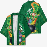 St Patrick's Day Hawaii Kimono Hauoli Maoli Funny Shaka Leprechaun LT14 - Polynesian Pride