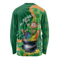 St Patrick's Day Hawaii Long Sleeve Shirt Hauoli Maoli Funny Shaka Leprechaun LT14 - Polynesian Pride