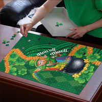 St Patrick's Day Hawaii Puzzle Hauoli Maoli Funny Shaka Leprechaun LT14 - Polynesian Pride