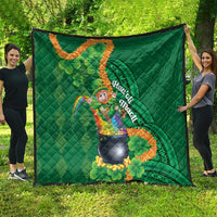 St Patrick's Day Hawaii Quilt Hauoli Maoli Funny Shaka Leprechaun