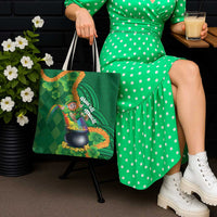 St Patrick's Day Hawaii Tote Bag Hauoli Maoli Funny Shaka Leprechaun LT14 - Polynesian Pride