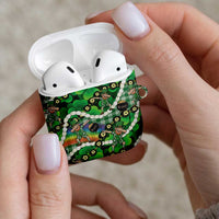 St Patrick's Day Palaka Hawaii AirPods Case Kukui Nut Pikake Lei Shamrock Dabbing Leprechaun LT14 - Polynesian Pride