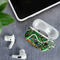 St Patrick's Day Palaka Hawaii AirPods Case Kukui Nut Pikake Lei Shamrock Dabbing Leprechaun LT14 - Polynesian Pride