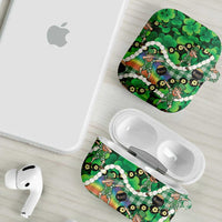 St Patrick's Day Palaka Hawaii AirPods Case Kukui Nut Pikake Lei Shamrock Dabbing Leprechaun LT14 - Polynesian Pride
