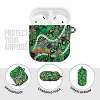 St Patrick's Day Palaka Hawaii AirPods Case Kukui Nut Pikake Lei Shamrock Dabbing Leprechaun LT14 - Polynesian Pride