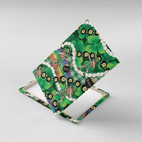 St Patrick's Day Palaka Hawaii Canvas Wall Art Kukui Nut Pikake Lei Shamrock Dabbing Leprechaun LT14 With Frame Green - Polynesian Pride