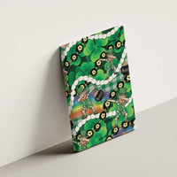 St Patrick's Day Palaka Hawaii Canvas Wall Art Kukui Nut Pikake Lei Shamrock Dabbing Leprechaun LT14 - Polynesian Pride