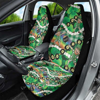 St Patrick's Day Palaka Hawaii Car Seat Cover Kukui Nut Pikake Lei Shamrock Dabbing Leprechaun LT14 - Polynesian Pride