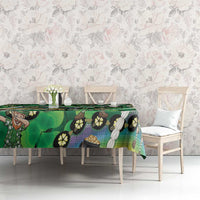St Patrick's Day Palaka Hawaii Tablecloth Kukui Nut Pikake Lei Shamrock Dabbing Leprechaun LT14 - Polynesian Pride