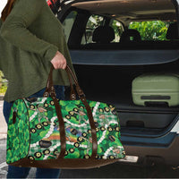 St Patrick's Day Palaka Hawaii Travel Bag Kukui Nut Pikake Lei Shamrock Dabbing Leprechaun