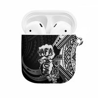 Hafa Adai Guam Discovery Day AirPods Case Chamorro Latte Stone Hand Black Version LT14 Black - Polynesian Pride