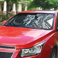Hafa Adai Guam Discovery Day Auto Sun Shade Chamorro Latte Stone Hand Black Version LT14 - Polynesian Pride