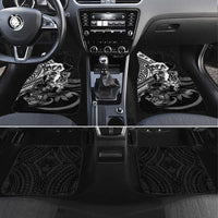 Hafa Adai Guam Discovery Day Car Mats Chamorro Latte Stone Hand Black Version LT14 Set 4pcs Black - Polynesian Pride