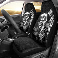 Hafa Adai Guam Discovery Day Car Seat Cover Chamorro Latte Stone Hand Black Version LT14 - Polynesian Pride