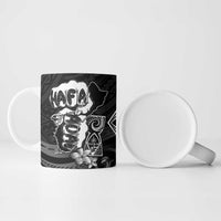 Hafa Adai Guam Discovery Day Ceramic Mug Chamorro Latte Stone Hand Black Version LT14 - Polynesian Pride