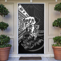 Hafa Adai Guam Discovery Day Door Cover Chamorro Latte Stone Hand Black Version LT14 Black - Polynesian Pride