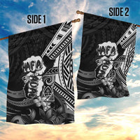 Hafa Adai Guam Discovery Day Garden Flag Chamorro Latte Stone Hand Black Version LT14 - Polynesian Pride