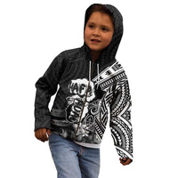 Hafa Adai Guam Discovery Day Kid Hoodie Chamorro Latte Stone Hand Black Version LT14 - Polynesian Pride