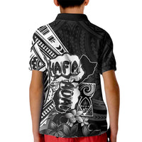 Hafa Adai Guam Discovery Day Kid Polo Shirt Chamorro Latte Stone Hand Black Version LT14 - Polynesian Pride