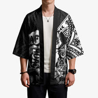 Hafa Adai Guam Discovery Day Kimono Chamorro Latte Stone Hand Black Version LT14 - Polynesian Pride