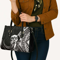 Hafa Adai Guam Discovery Day Leather Bag Chamorro Latte Stone Hand Black Version LT14 - Polynesian Pride