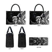 Hafa Adai Guam Discovery Day Leather Bag Chamorro Latte Stone Hand Black Version LT14 - Polynesian Pride