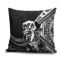 Hafa Adai Guam Discovery Day Pillow Cover Chamorro Latte Stone Hand Black Version LT14 Black - Polynesian Pride