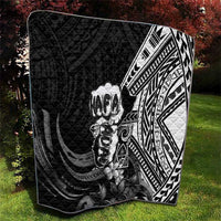 Hafa Adai Guam Discovery Day Quilt Chamorro Latte Stone Hand Black Version LT14 - Polynesian Pride