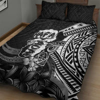Hafa Adai Guam Discovery Day Quilt Bed Set Chamorro Latte Stone Hand Black Version LT14 - Polynesian Pride