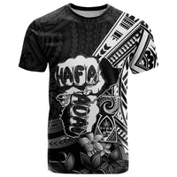 Hafa Adai Guam Discovery Day T Shirt Chamorro Latte Stone Hand Black Version LT14 Black - Polynesian Pride