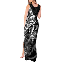 Hafa Adai Guam Discovery Day Tank Maxi Dress Chamorro Latte Stone Hand Black Version LT14 - Polynesian Pride
