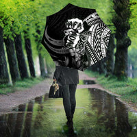Hafa Adai Guam Discovery Day Umbrella Chamorro Latte Stone Hand Black Version LT14 - Polynesian Pride